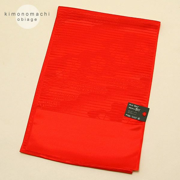 洗えるラミエールの夏用洗える絽の帯揚げNo, 1「赤」