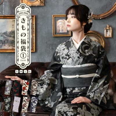 洗える着物 単品 「袷着物単品 全8柄」 KIMONOMACHI オリジナル きもの福袋から飛び出た着物単品 サイズS/M/L/LL 2025-2026新作 小紋 レディース キモノ 【メール便不可】