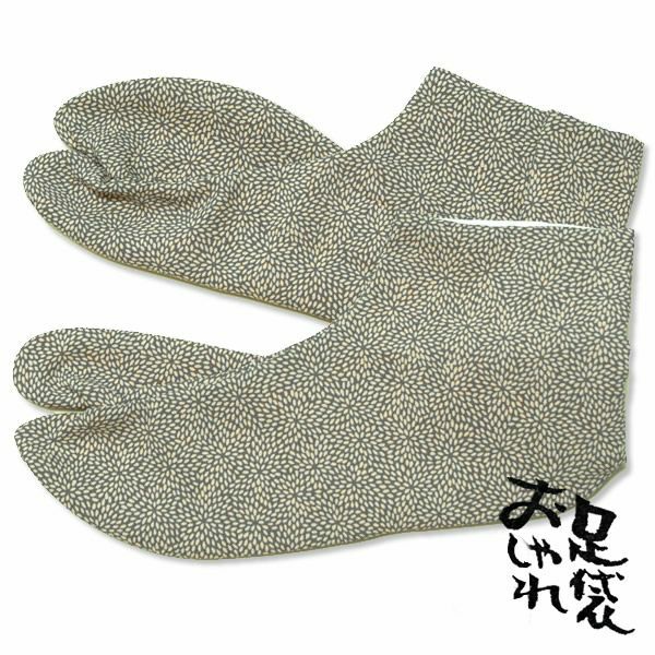 【Prices down】女性用柄足袋 むじな菊 グレイ 21.5cmから24.5cmまで全7サイズ（T3） 婦人用柄足袋 洒落足袋 足元もオシャレに＜H＞ss2212wkm10