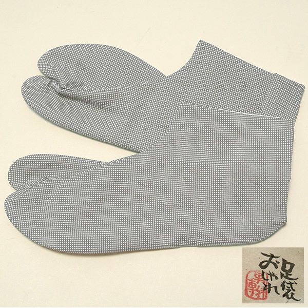 男性用柄足袋 角通し グレイ 24.5cmから28cmまで全8サイズ（B2） 紳士用柄足袋 洒落足袋 足元もオシャレに