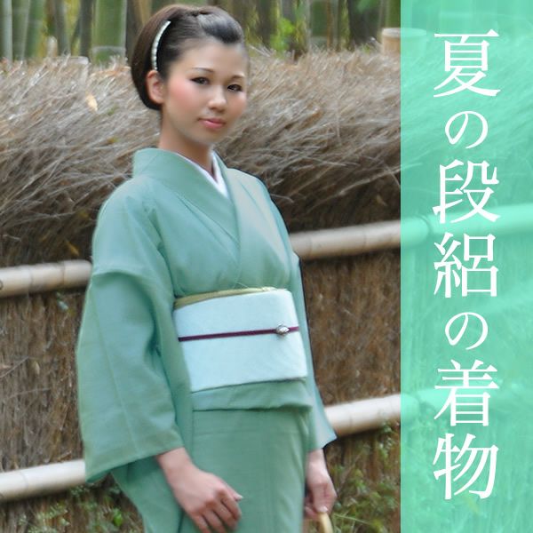 段絽 お仕立て上がり洗える色無地プレタ着物お仕立て上がり着物 洗える色無地 夏着物  （No.3）