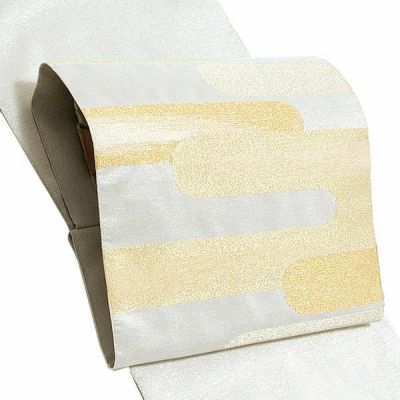 Prices down4】袋帯 礼装用袋帯 「花蜀甲紋 白」帯匠山下謹製 西陣証紙