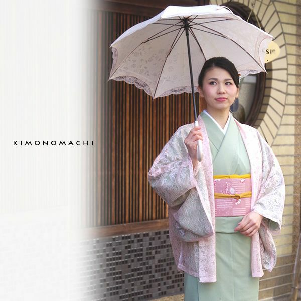 Prices down3】レース 羽織「ピンク」着物カーデ 洒落小物 春コート 