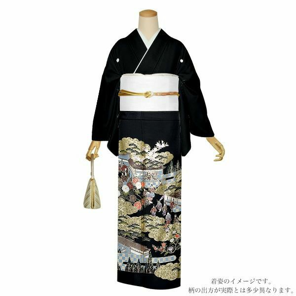 お仕立て上がり黒留袖単品「御所解き」お仕立て上がり 正絹着物 第一礼装 結婚式 紋入れ代込み