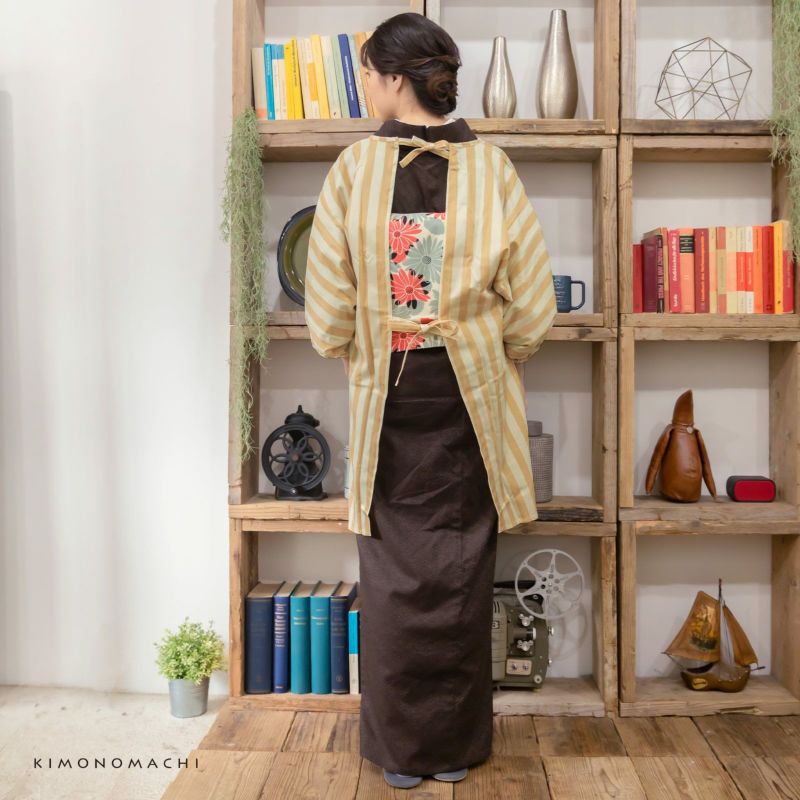 セール 70%OFF】かっぽう着 前後2way 綿100％ 90cm丈 ダブル
