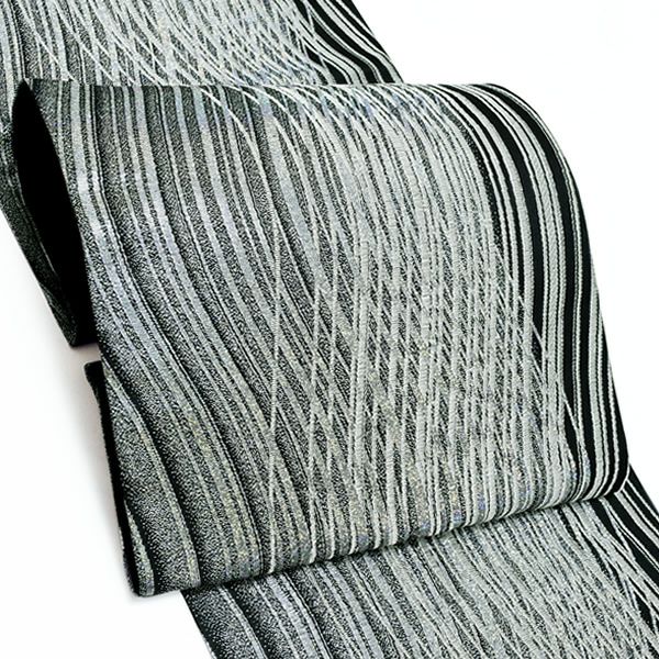 振袖袋帯「シルバー バブルス」未仕立て 振袖帯 前撮り  正絹帯