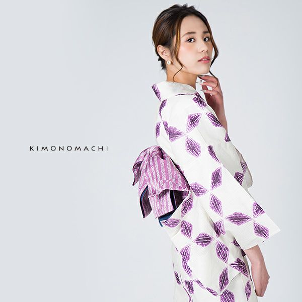 【値引き】浴衣セット きりりStyle パープル オモダカ柄 値引き】浴衣セット きりりStyle パープル オモダカ柄 - メルカリ