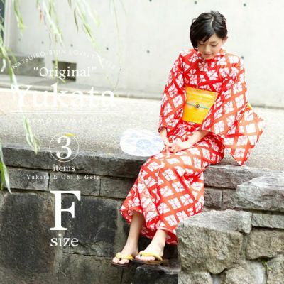 ツモリチサト浴衣セット「カラフル 丸七宝と猫」tsumori chisato
