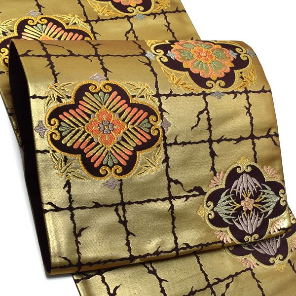 礼装袋帯「典雅吉祥華文」未仕立て 京都西陣 六通柄 訪問着、色留袖、付け下げに 礼装帯