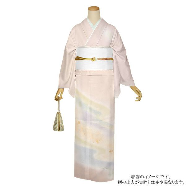 京着物クリーム色 花柄刺繍 訪問着 桜刺繍(仮絵羽) 京着物クリーム色 花柄刺繍 訪問着 桜刺繍(仮絵羽) 京着物