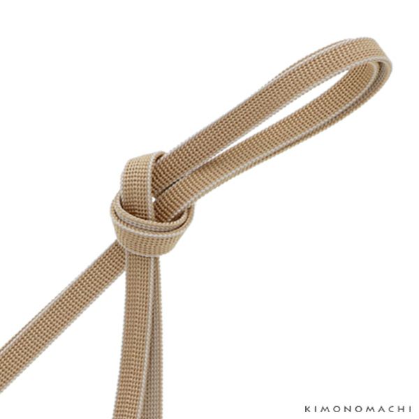正絹三分紐「三分紐　ベージュ」帯締め 組紐   洒落小物