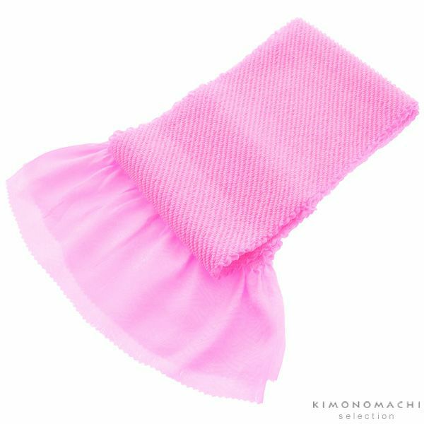 総絞り帯揚げ「ピンク」七五三に 絞り帯揚げ 七五三小物  正絹帯揚げ