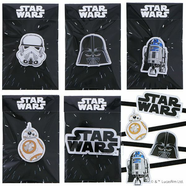 スター・ウォーズ 帯留め「ストームトルーパー、ダース・ベイダー、R2-D2、BB-8、STAR WARS」帯留め、バッジの2way 浴衣小物 浴衣帯留め 浴衣帯飾り
