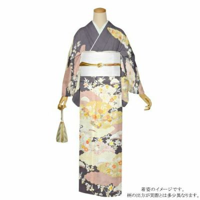 訪問着 お仕立て上がり 訪問着6点セット「ピンク 豪華な花模様 金彩の ...