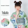 30％OFF】ツモリチサト浴衣単品「グリーン 朝顔」tsumori