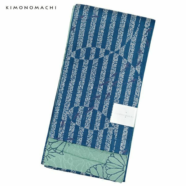 京都きもの町オリジナル浴衣帯単品「水面（みなも）　紺青」小袋帯 半幅帯 ゆかた帯 細帯 半巾帯
