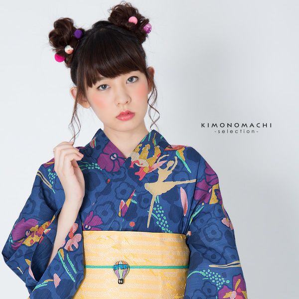 30％OFF】ツモリチサト浴衣セット「藍色 バレリーナ」tsumori