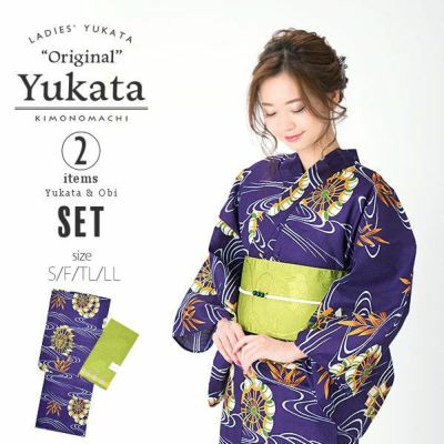 Prices down2】浴衣 レディース 単品 「夏ごころ浴衣 紫 鉄線