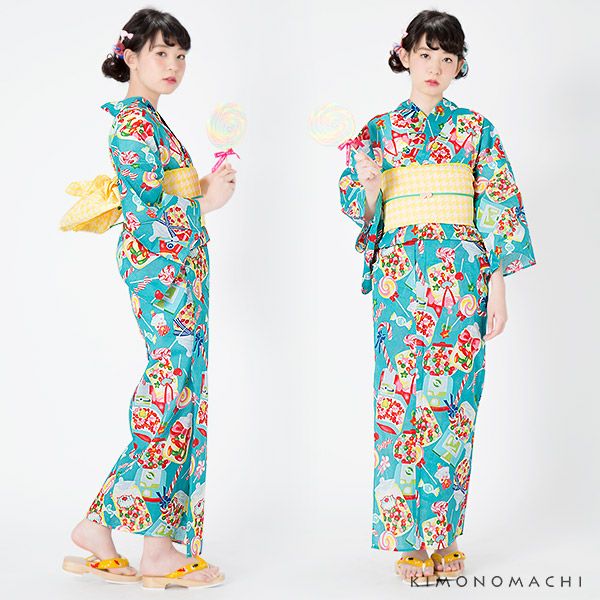 Prices down】KIMONOMACHI浴衣セット「ポップキャンディー」S、F