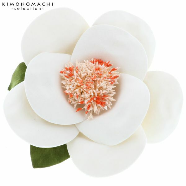 振袖、袴髪飾り「白色　花」お花髪飾り ベロア 振袖髪飾り 成人式、結婚式 ベルベット （1419）