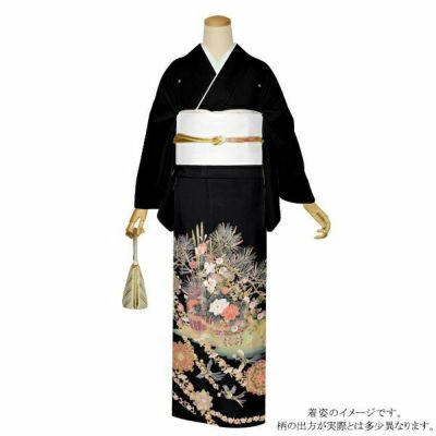 お仕立て上がり黒留袖単品 花籠 紋入れ代込み 留袖 結婚式 正絹着物 T メール便不可 京都きもの町 本店 着物通販 留袖 訪問着 振袖 レトロ浴衣 七五三