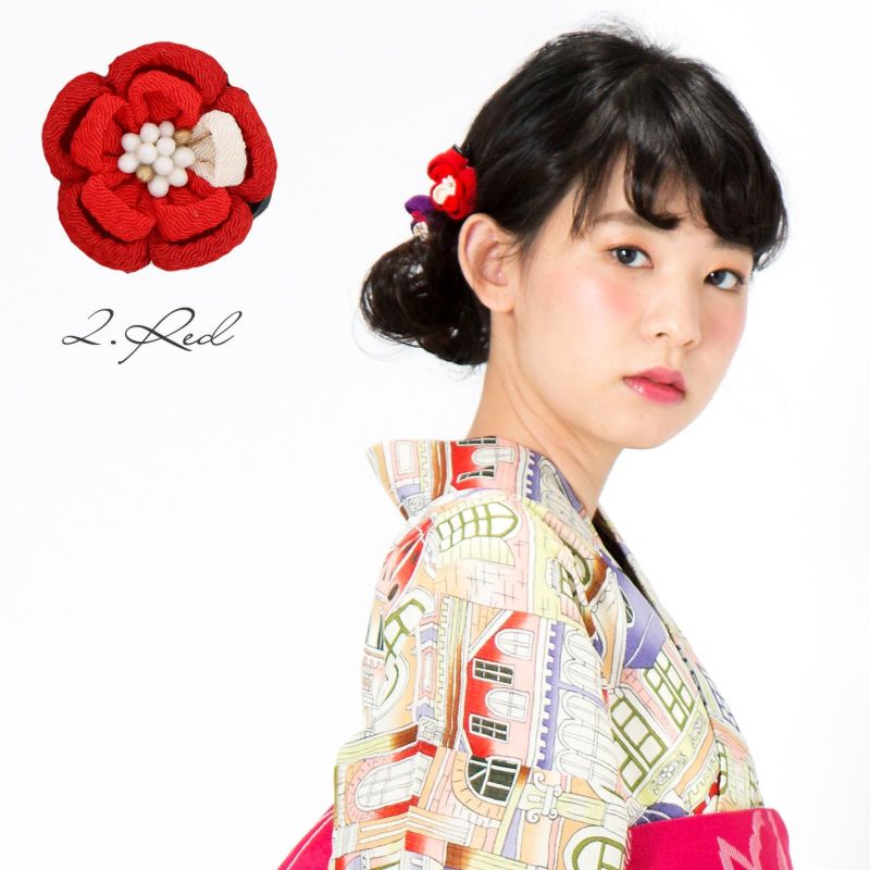 レジンヘアクリップ ヘアピン 頼ま hairclip髪留め 虹に舞う