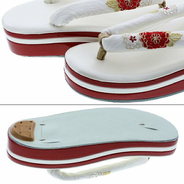 振袖、袴草履単品「白色 万寿菊刺繍」LLサイズ 卒業式の袴に 華やか