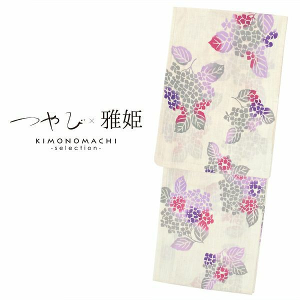つやび×雅姫　ブランド浴衣単品　「赤あじさい（9TM12）」　浴衣　レディース　女性浴衣