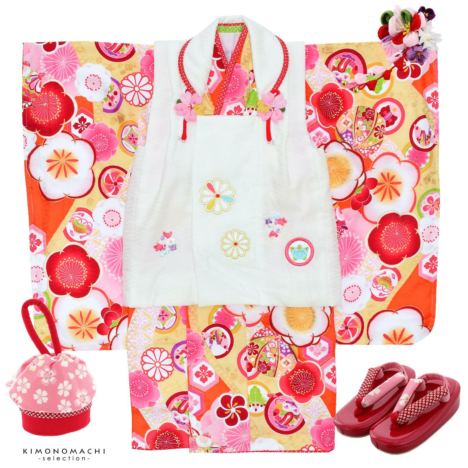 Prices down】七五三 着物 3歳 ブランド被布セット Shikibu Roman 式部