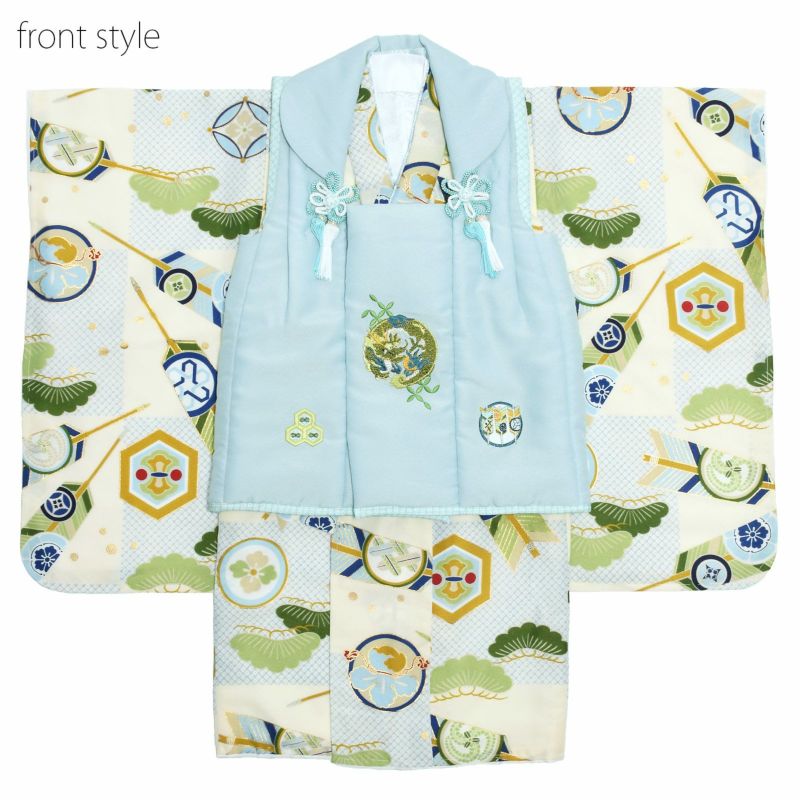 美品　折り鶴　鹿の子柄　七五三　３歳　被布　セット 000000019067-01.jpg?t=