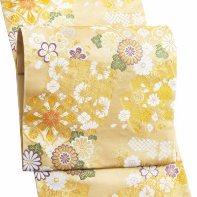 【Prices down3】礼装　袋帯 「源氏香　華文」 日本製 西陣織 西陣織証紙番号No.2362 大光株式会社 絹 未仕立て 六通柄 訪問着用 色留袖用 礼装袋帯 【メール便不可】＜T＞ss2506ofr10