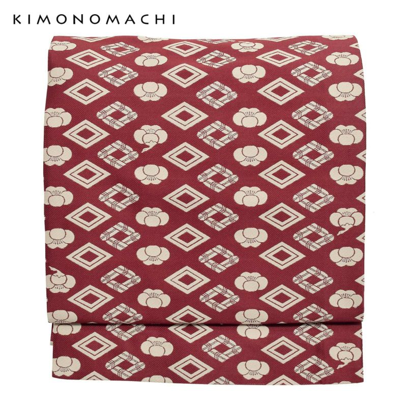 京袋帯 単品 数量限定 KIMONOMACHI オリジナル 「紋」 ポリエステル 名古屋帯 普段着着物用