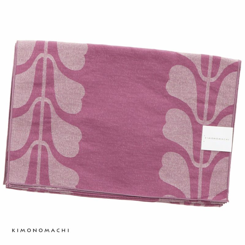 浴衣 帯 兵児帯 「リーフ　紫」 大人 へこ帯 レディース 女性用 浴衣帯 兵児帯単品 京都きもの町オリジナル