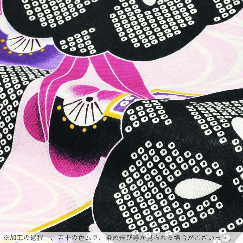 新品本物 Amazon.co.jp: 浴衣反物NO.3648（黒紫夏草花柄）日本製