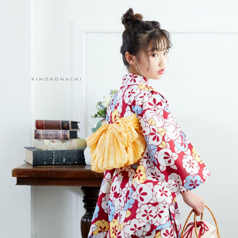 浴衣 子供 女の子 子供浴衣セット（浴衣＋帯） 浴衣2点セット