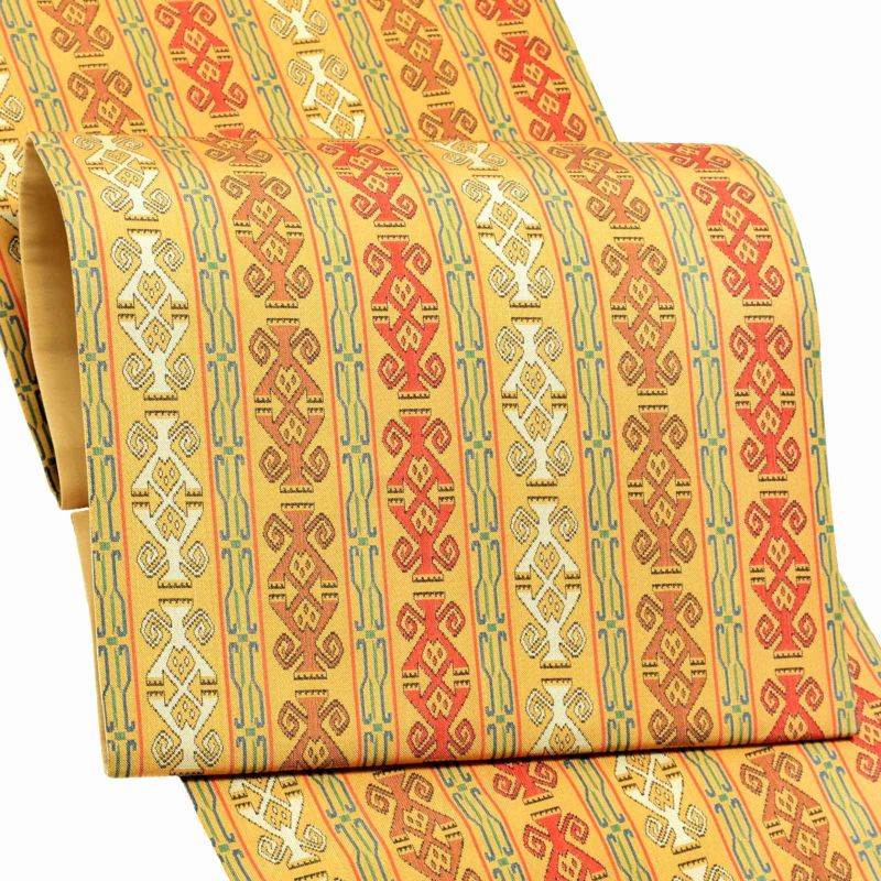 洒落袋帯 「チャンカイの申」 龍村美術織物謹製 西陣織証紙番号No.644 全通柄 日本製 西陣織 正絹 未仕立て 訪問着用 色無地用 付下げ用 洒落用袋帯 新品 未使用