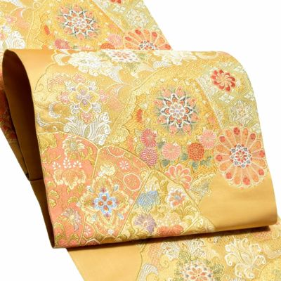 【Prices down】袋帯 フォーマル 礼装袋帯 「鏡　華文」 とみや織物（株）謹製 西陣織証紙番号No.308 六通柄 日本製 西陣織 絹 未仕立て 黒留袖用 訪問着用 色留袖用 礼装用袋帯 新品 未使用 【メール便不可】＜T＞s