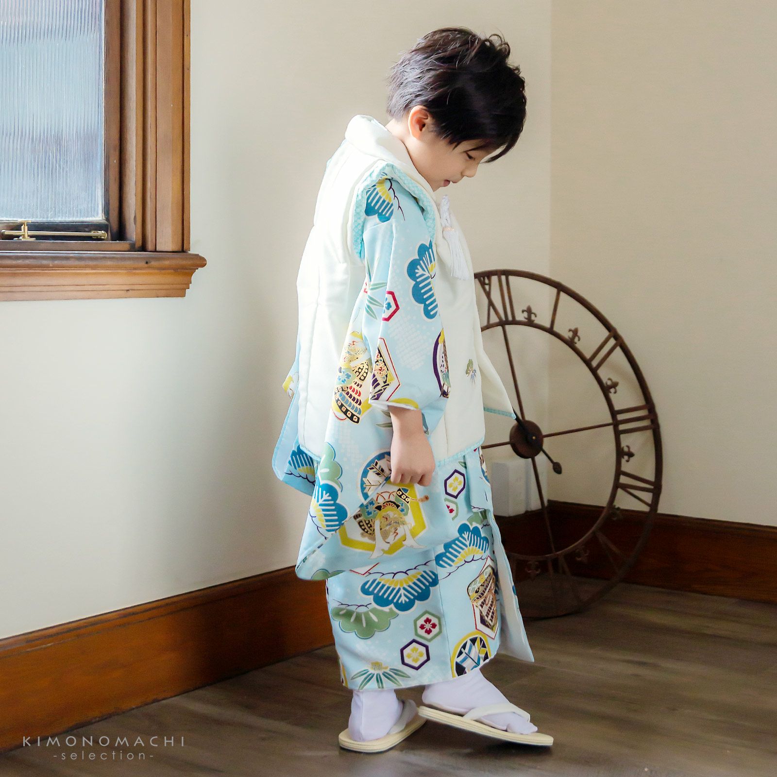七五三 着物 3歳 男の子 ブランド被布セット 小町 「兜に武具 KKB-14 