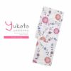 浴衣 レディース 単品 「綿麻浴衣　黄　オレンジの花」 フリーサイズ yukata