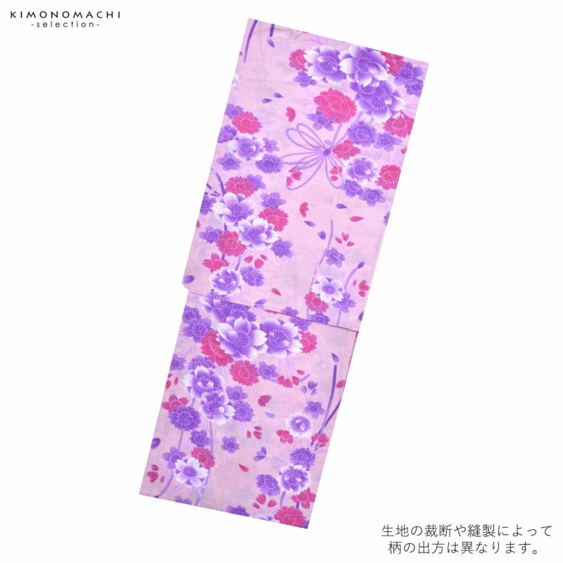 浴衣　反物　桜　紫　ムラ染め★匿名配送★ 浴衣SALE最大77％OFF 7/31迄)【Prices down2】浴衣 レディース