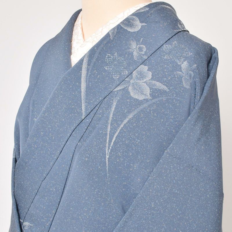 Prices down2】【中古品】仕立て上がり 袷着物 「縹色撒糊散らし