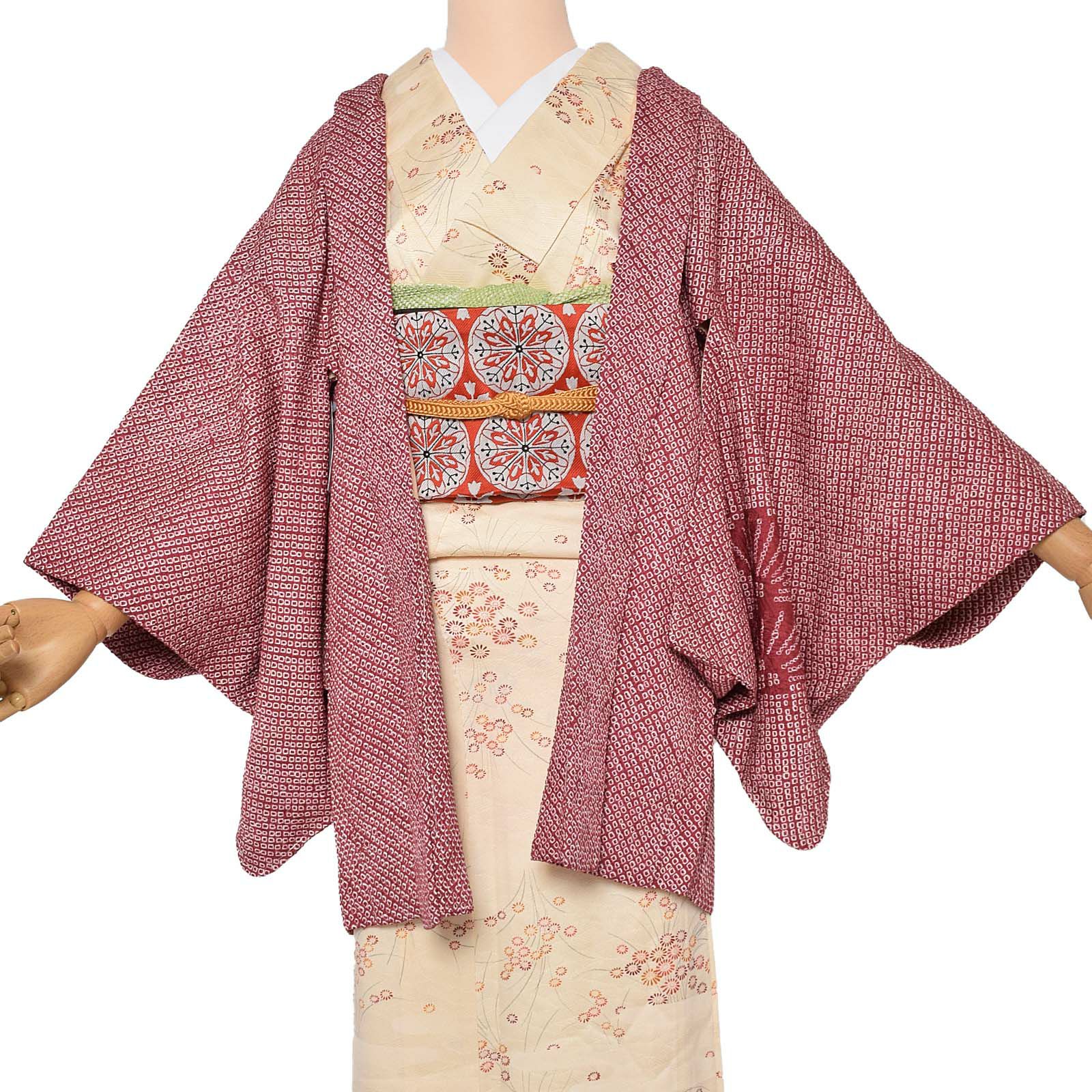 TAMA屋】全て正絹 熱っぽい 全て総絞り羽織 鬼絞り まとめ15点TM1086