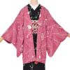 お歳暮 のし 正絹 幾何学」 「マゼンタ 中古品】羽織 総絞り 【メール 羽織り 着物・浴衣