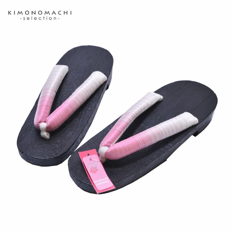 女性下駄単品 「ピンクぼかし」 24.0~25.5cm 痛くなりにくい 下駄 女性 レディース 桐下駄 浴衣・夏着物に 浴衣下駄