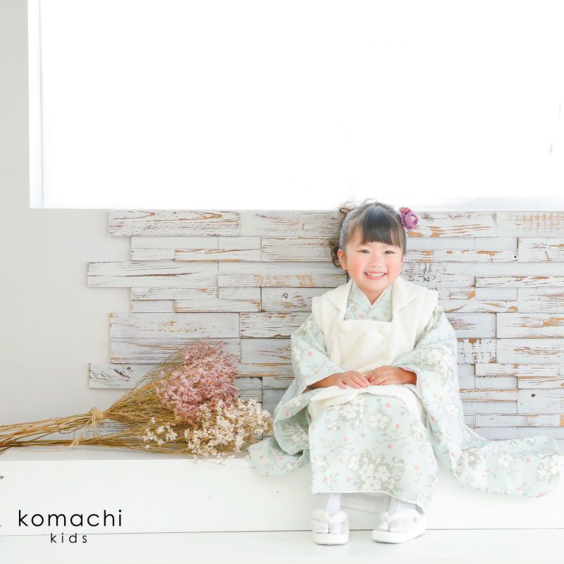 七五三 着物 3歳 女の子 ブランド被布セット komachi kids 「オフ