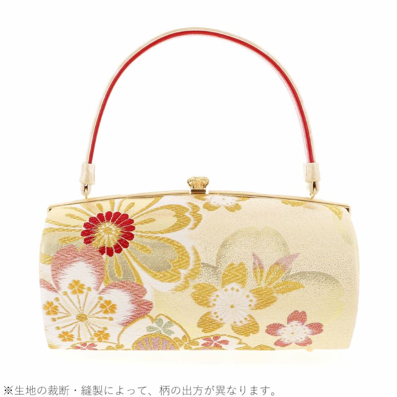 振袖草履バッグセット 「ゴールド 桜の華紋」 Fサイズ(M～Lサイズ