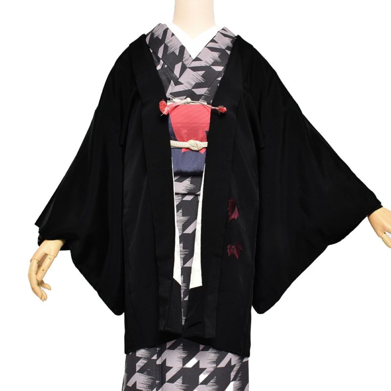 【中古品】羽織 「楓」 正絹 羽織り 【メール便不可】ss2112kct10＜T＞