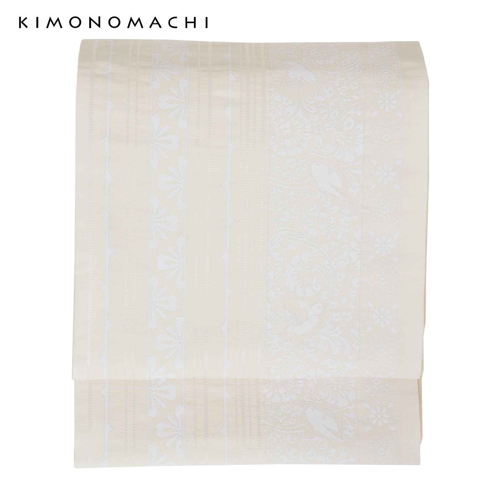 京袋帯 単品 数量限定 KIMONOMACHI オリジナル 「献上鳥更紗」 ポリエステル 名古屋帯 普段着着物用 京都きもの町オリジナル