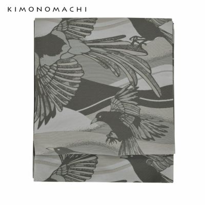 京袋帯 単品 数量限定 KIMONOMACHI オリジナル 「叢雲に八咫烏