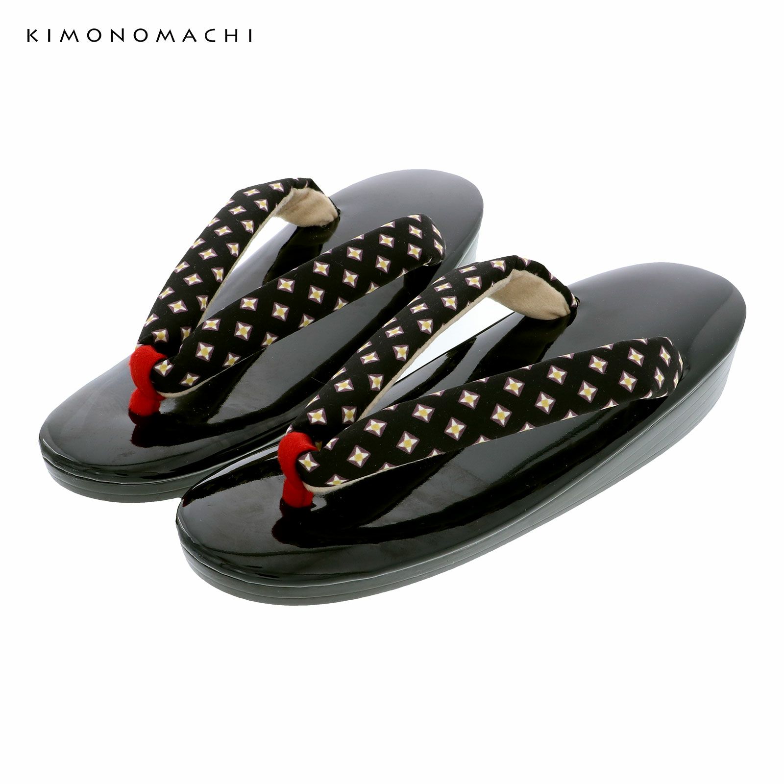 草履 レディース カジュアル草履 「ブラック　スターダイヤ」 草履単品 日本製 痛くなりにくい ウレタン草履 M・L・LLサイズ フリーサイズ 京都きもの町 KIMONOMACHI オリジナル 洒落草履